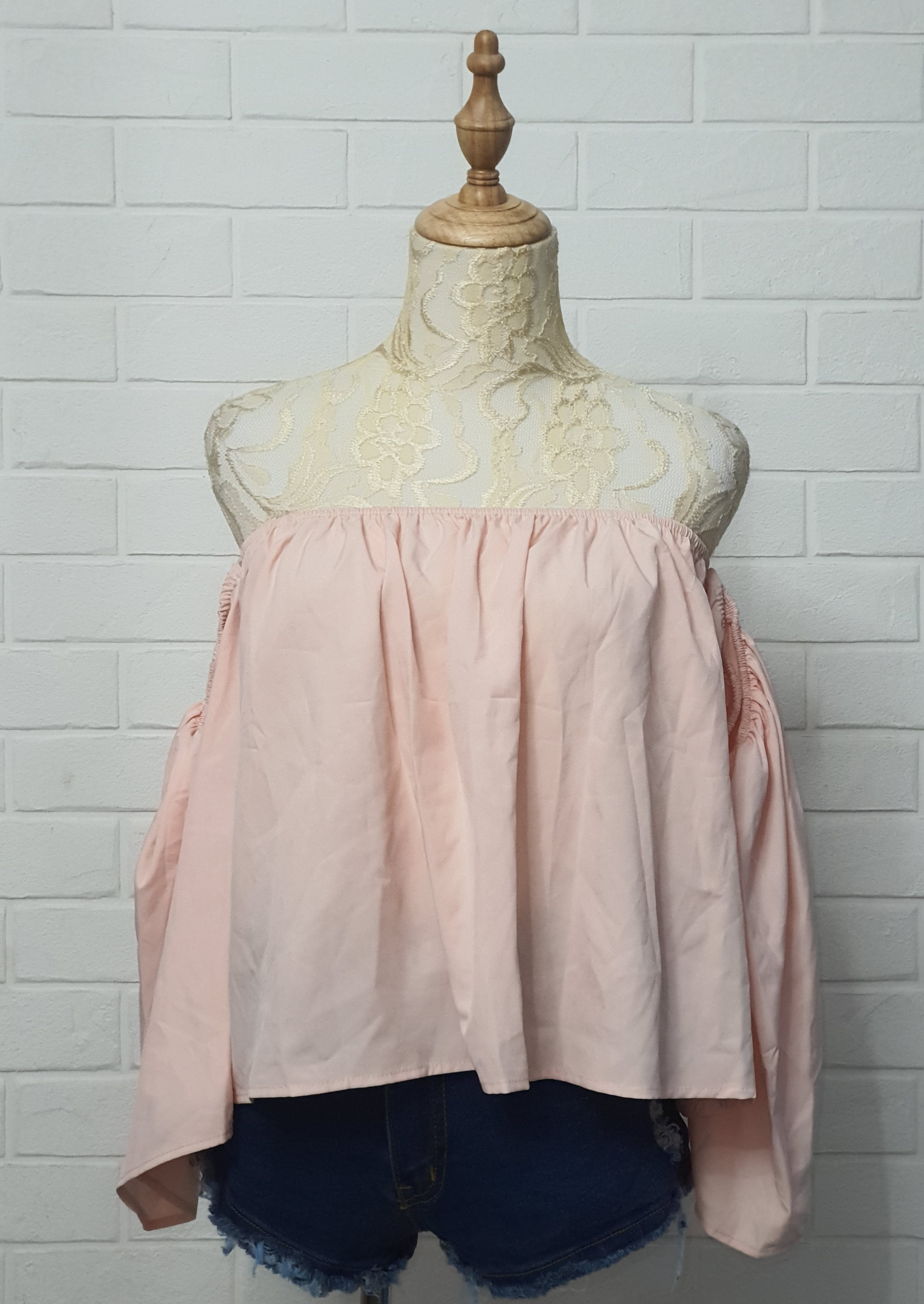 Peach Off Shoulder Top