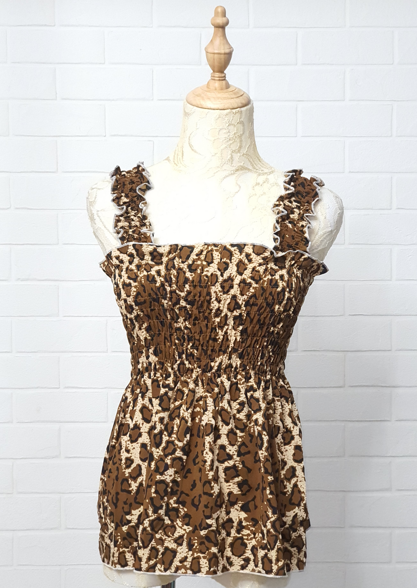 Leopard Babydoll Top