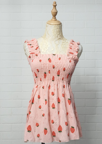 Strawberry Babydoll Top