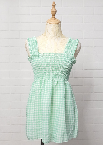 Big Checkered Babydoll Top